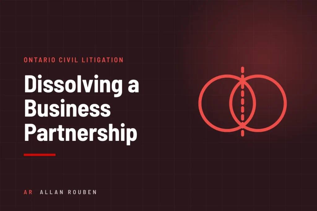 How to dissolve a partnership in Ontario