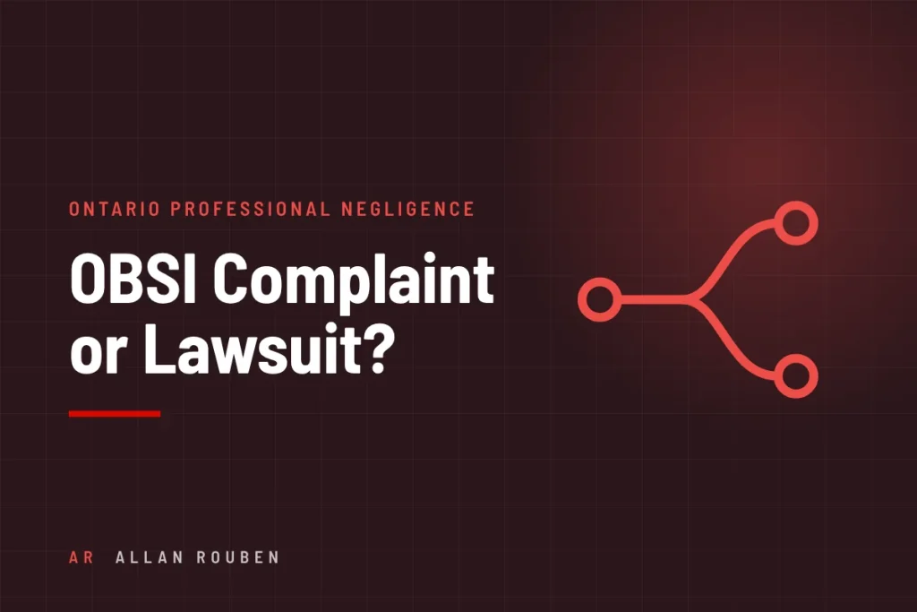 OBSI complaint or lawsuit after investment losses in Ontario